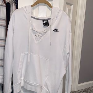 White Nike hoodie
